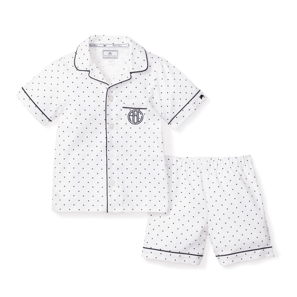 Monogrammed Pajama Shorts Set