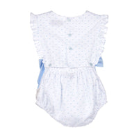 Baby Blue Swiss Dot Overall