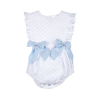 Baby Blue Swiss Dot Overall