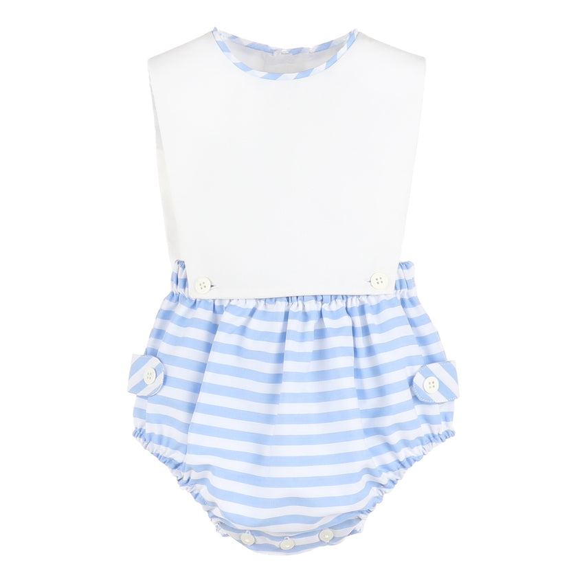 Blue & White Striped Overall