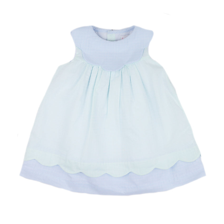 Sherbert Blue Scallop Dress